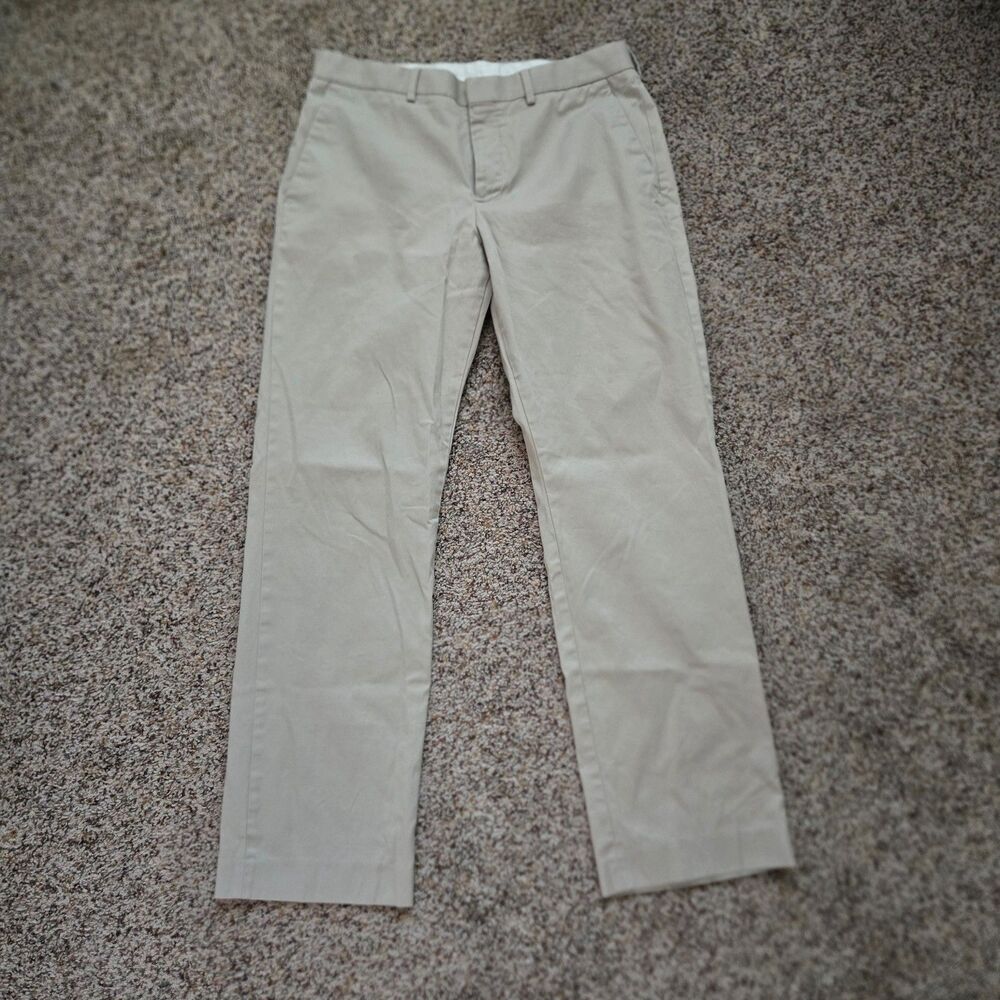 Express Producer Men's Flat Front Chino Pants Straight Leg Gray Size 31x32